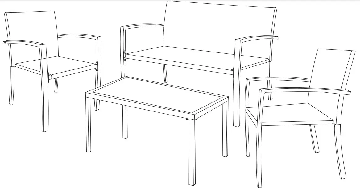 Furnitures 4 Piece Conversation -