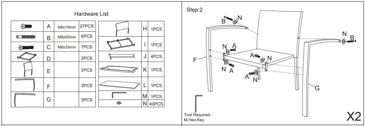 Furnitures 4 Piece Conversation - 1
