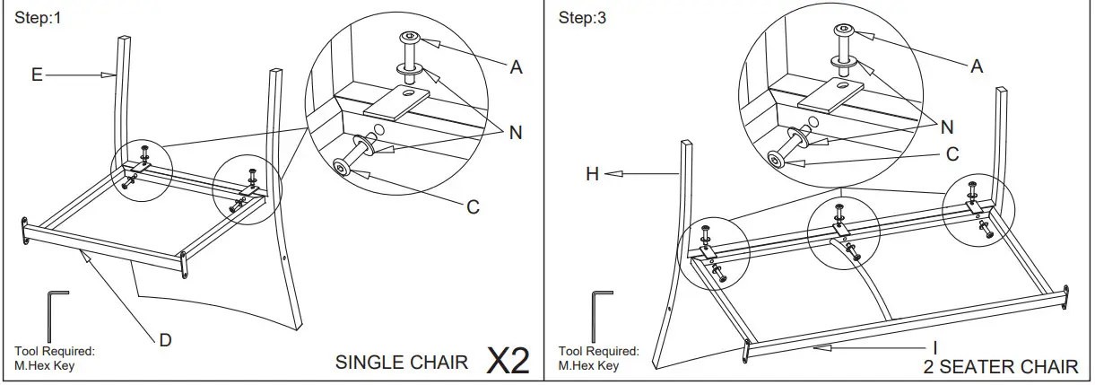 Furnitures 4 Piece Conversation - 2