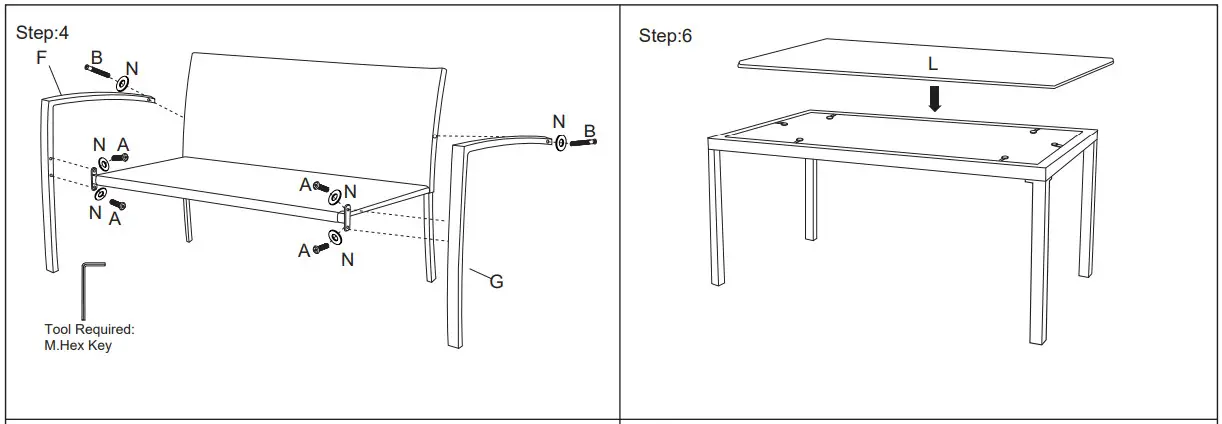 Furnitures 4 Piece Conversation - 3