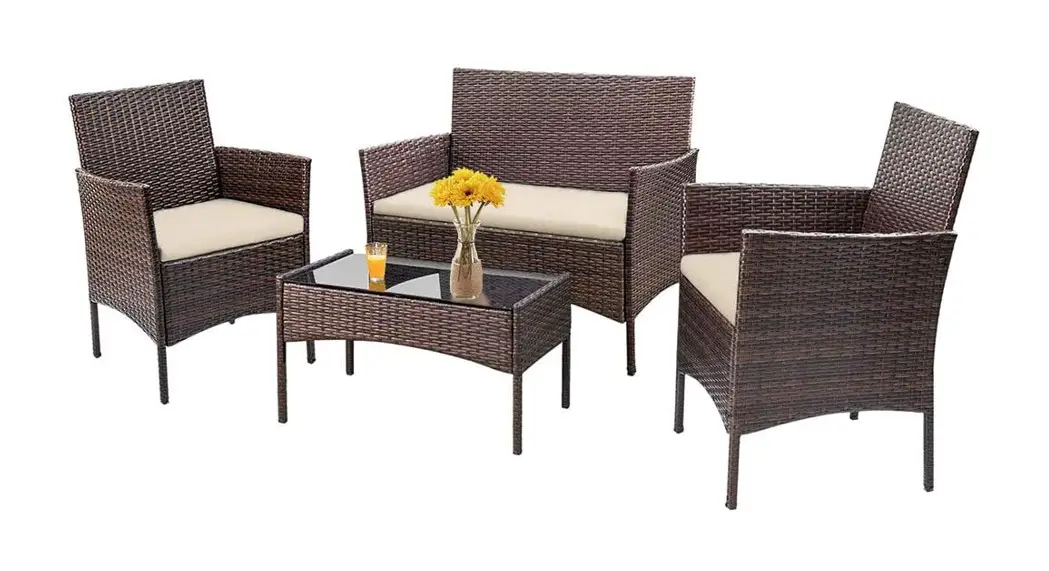 Furnitures 4 Piece Conversation Set Instruction Manual