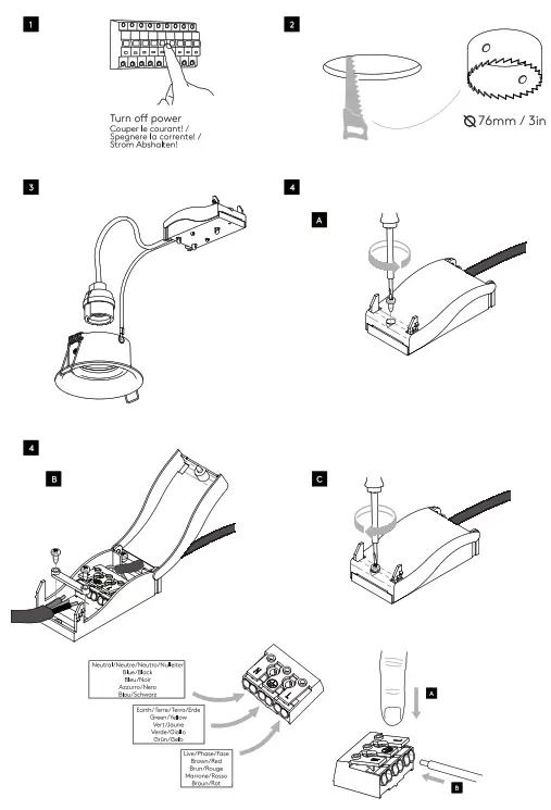astro Minima Round Adjustable Dimmable Indoor Downlight - 3