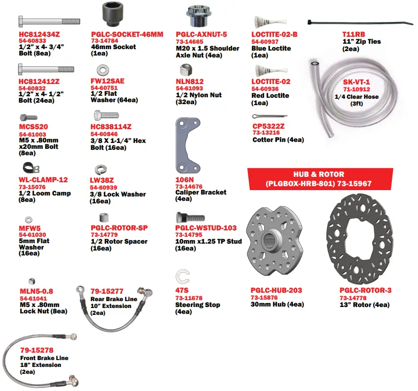 HL Cam Am Defender 1000 8 Inch Dual Idler Portable Kit - fig 79