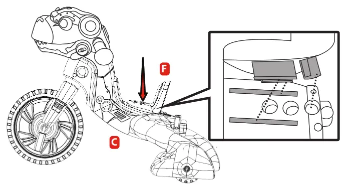 little tikes 658556C3 Chompin' Dino Trike, Toddler Tricycle - Add the Seat