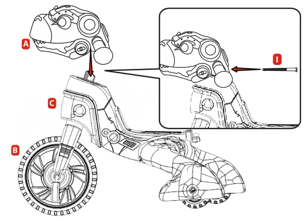 little tikes 658556C3 Chompin' Dino Trike, Toddler Tricycle - Handle It