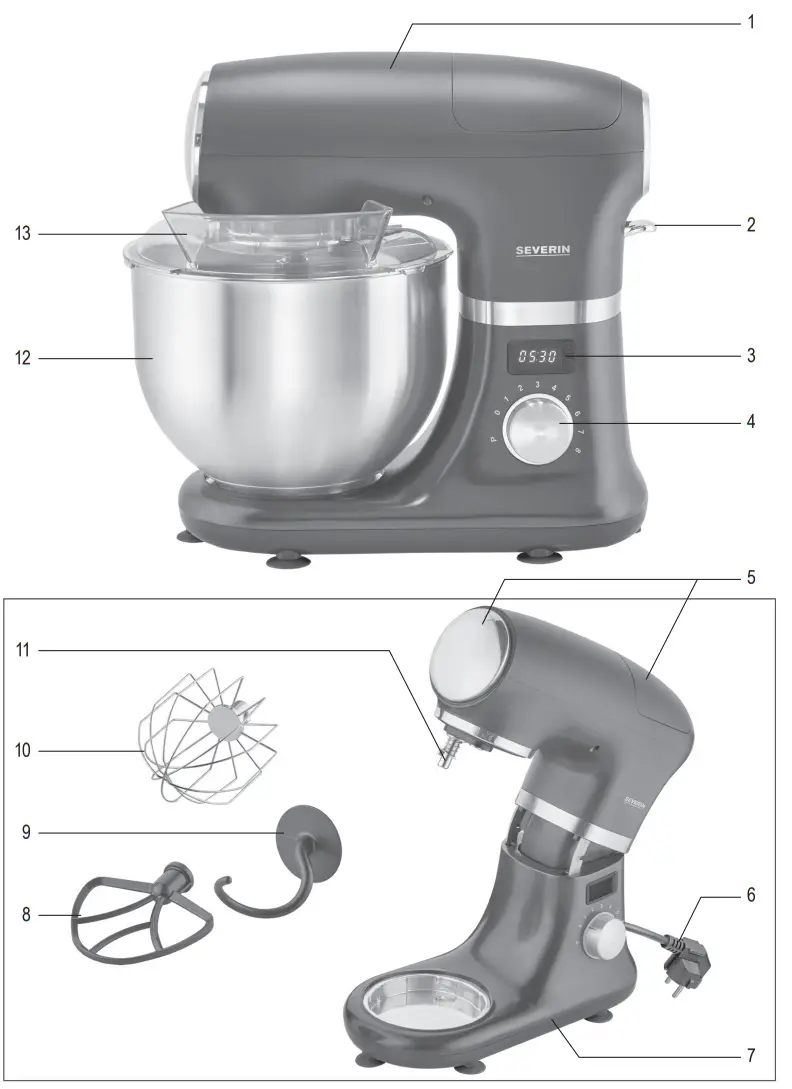 SEVERIN KM 3896 Kitchen Robot Food Processor - fig