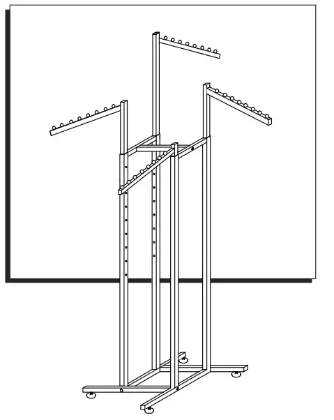 ULINE H-3787 4 Way Slanted Arm -