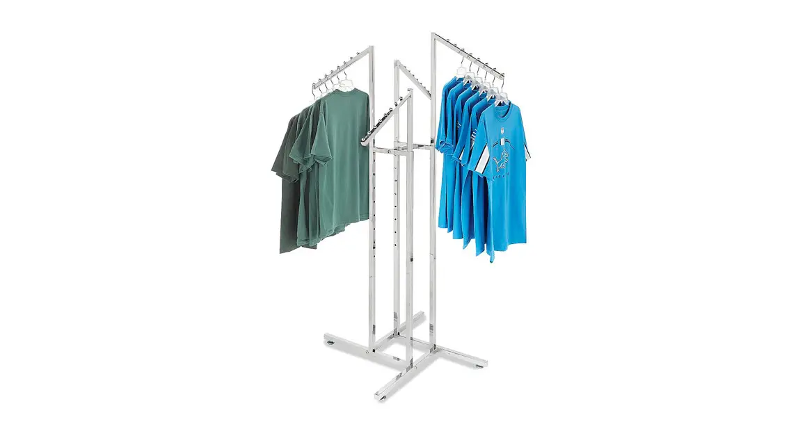Uline H-3787 4 Way Slanted Arm Clothes Rack Installation Guide