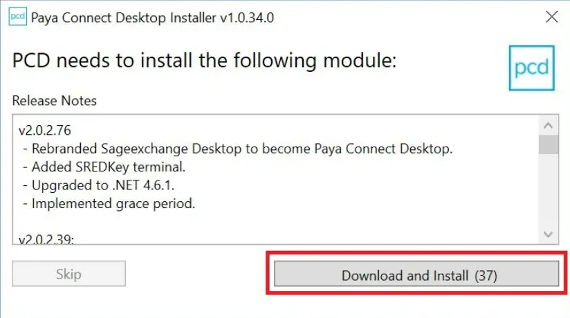 Paya Click2pay Window Service Setup User Guide