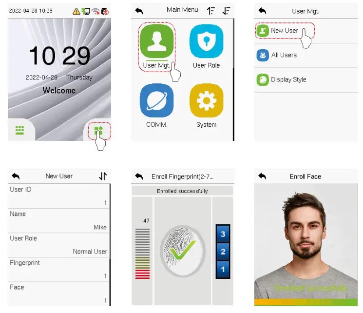 ZKTeco SpeedFace-V3L Multibiometric Terminal - 12
