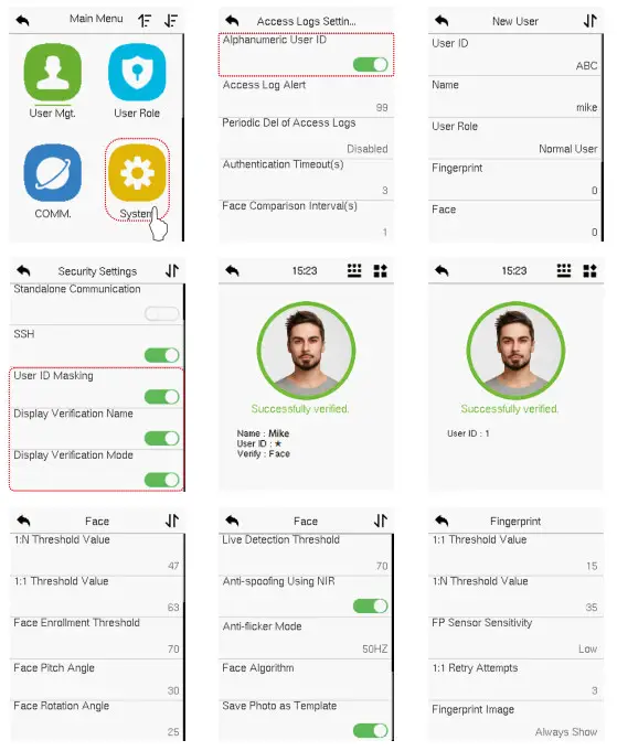 ZKTeco SpeedFace-V3L Multibiometric Terminal - 19