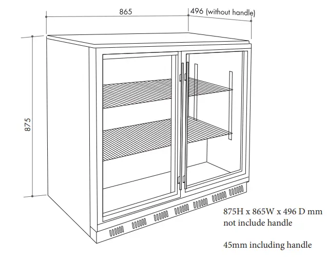 ARTUSI-AOF2B-Double-Door-Sheltered-Outdoor-Refrigerator -fig-5