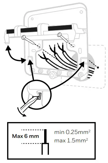 Honeywell Home T6R Smart Thermostat Mount - Rear Wiring