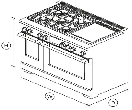 FISHER PAYKEL RDV3-485GD-L 48 Inch LG Self Cleaning Dual Fuel Range-1