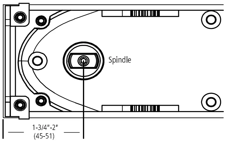 allgood FI9231 Hardware Commander Floor Spring Mechanism - Figure 2