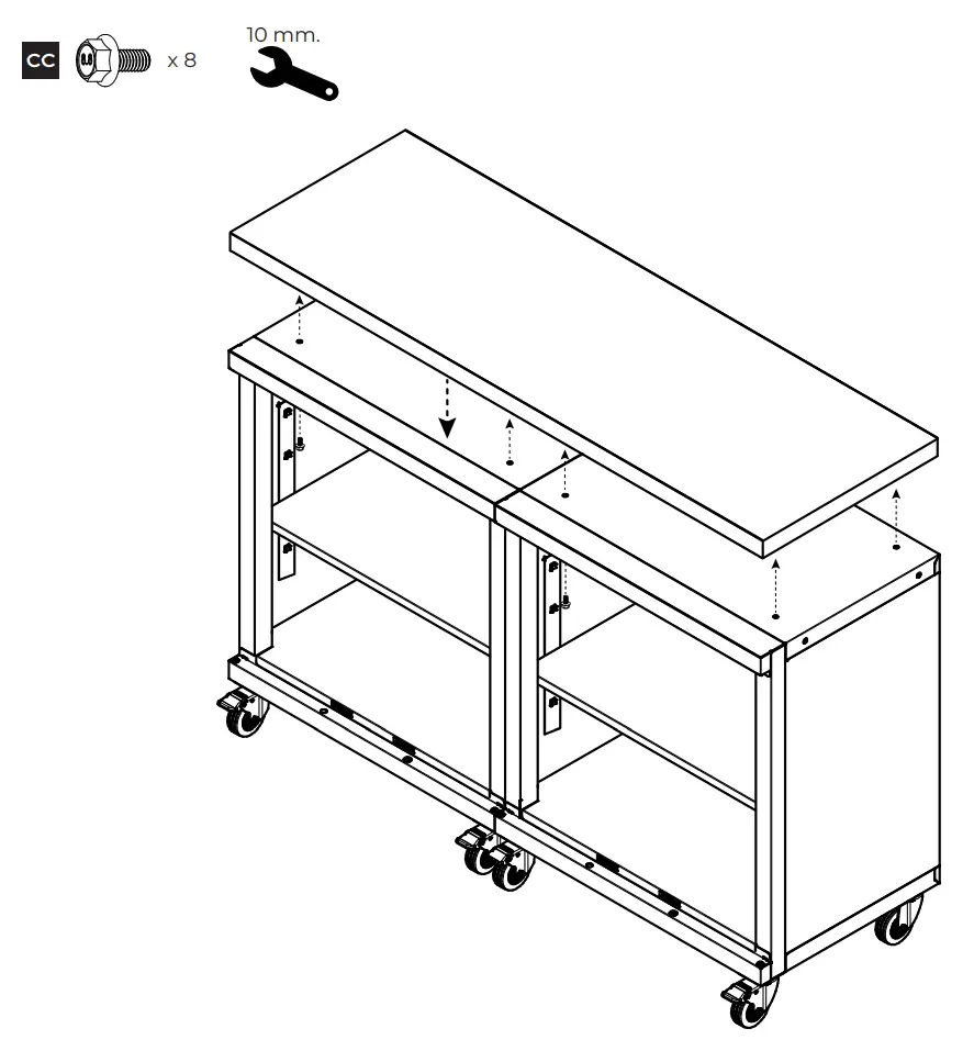 Attach unit to workbench top