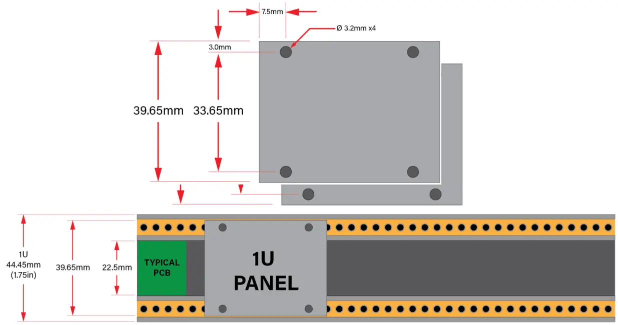 intellijel Stereo Mixer 1U Chainable Mono or Stereo Audio Utility Mixer - Figure 1