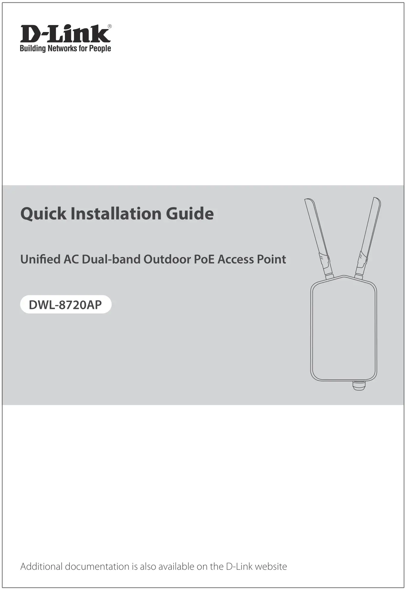 D-Link DWL-8720AP Unified AC Dual-band Outdoor PoE Access Point Installation Guide