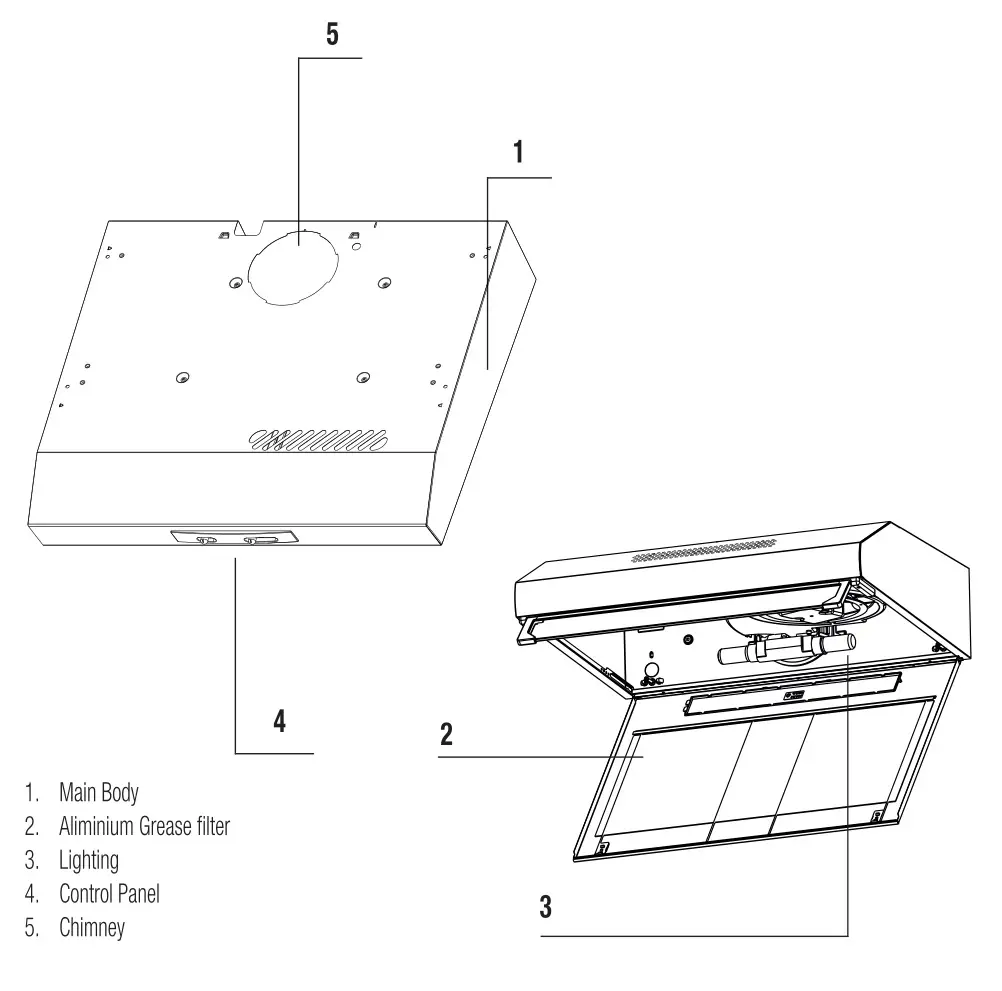 beko HNS61210W Kitchen Hood - Overview