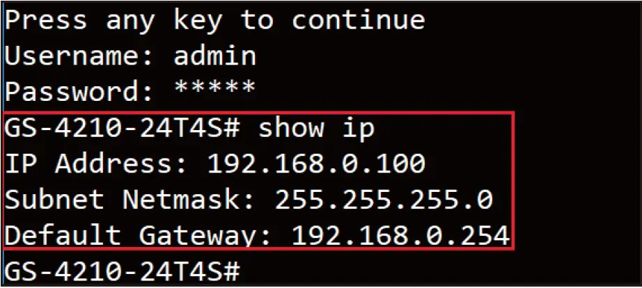 IP Information Screen
