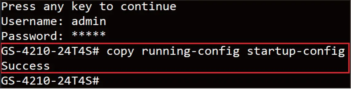 Saving the Configuration Screen