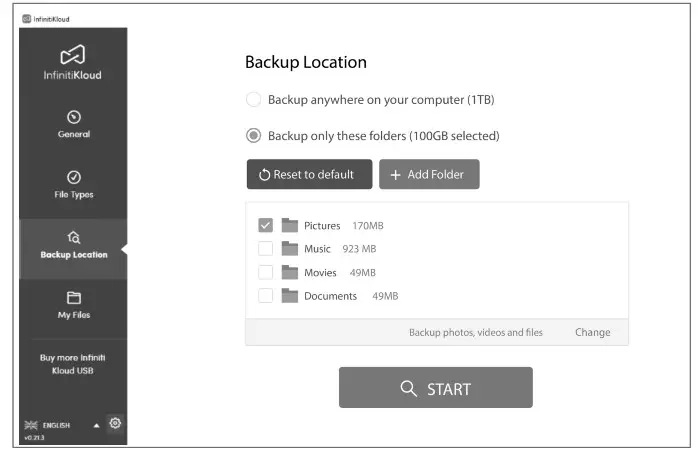 InfinitiKloud 30342 Gen 3 Wireless SD Backup Storage Solution- Add