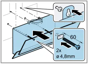 BOSCH DWK 6AJ 0 Extractor Hood - Installing the appliance 1