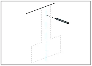 BOSCH DWK 6AJ 0 Extractor Hood - Preparing the wall 1