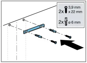 BOSCH DWK 6AJ 0 Extractor Hood - Preparing the wall 10