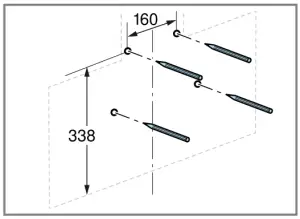 BOSCH DWK 6AJ 0 Extractor Hood - Preparing the wall 7