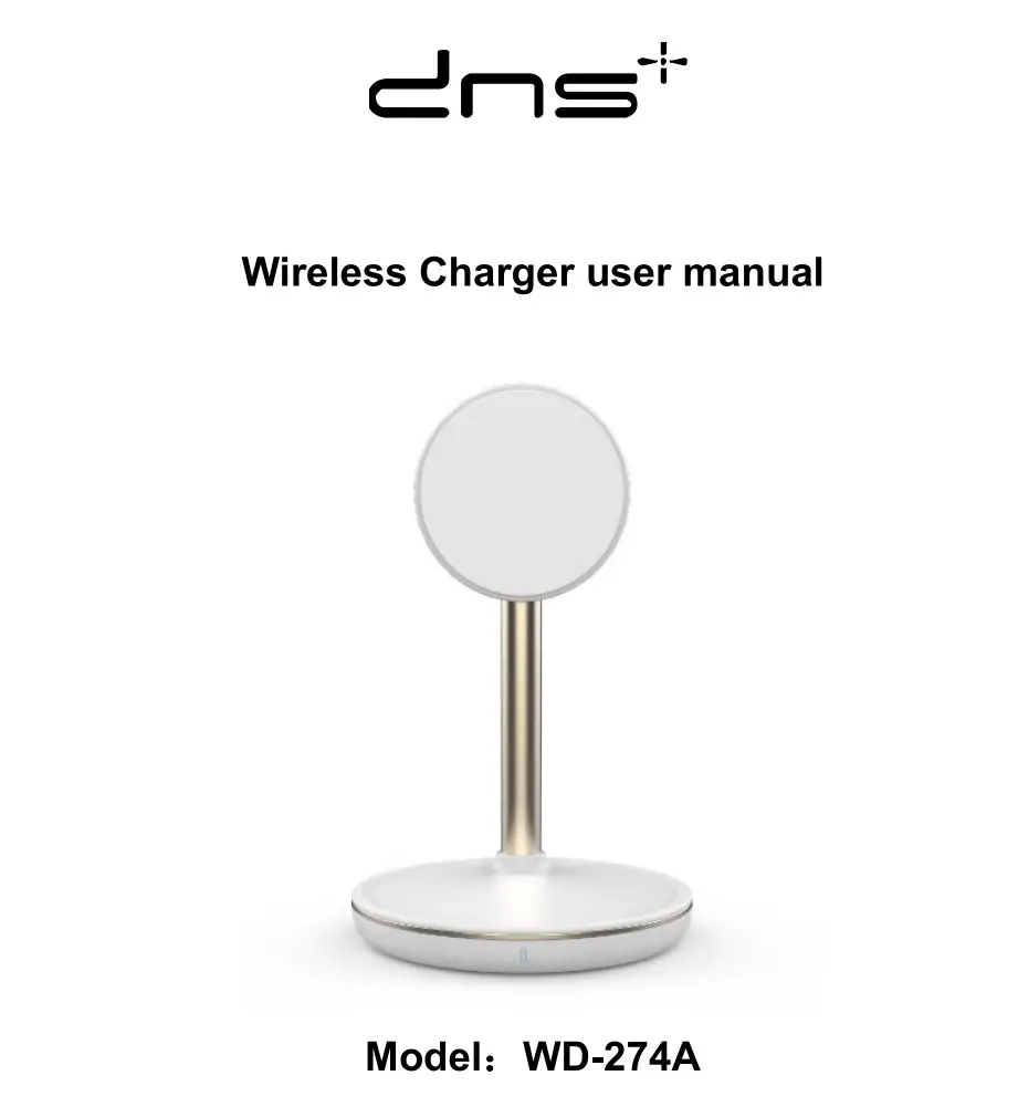 dns WD-274A Wireless Charger User Manual