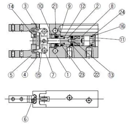 SMC MHZ2-6 Parallel Type Air Gripper-14