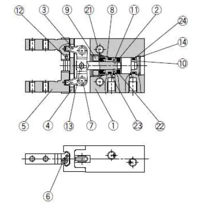 SMC MHZ2-6 Parallel Type Air Gripper-22