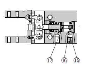 SMC MHZ2-6 Parallel Type Air Gripper-24