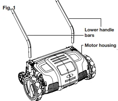 SUNJOE AJ798E RM Electric Lawn Scarifier Dethatcher - Fig. 1