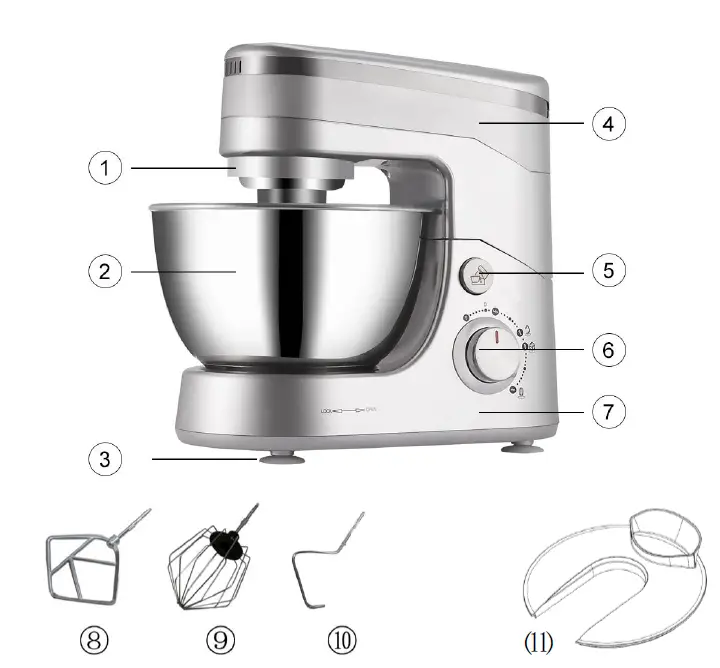 MateStar PLM-606 Stand Mixer FIG 1