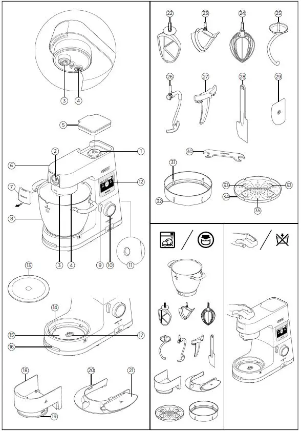 KENWOOD KCL95 Cooking Chef XL Mixers Fig1