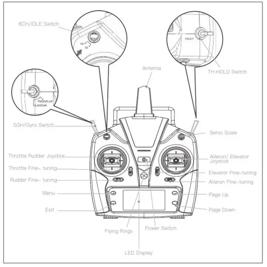 EACHINE E150 Rechargeable Helicopter - Transmitter