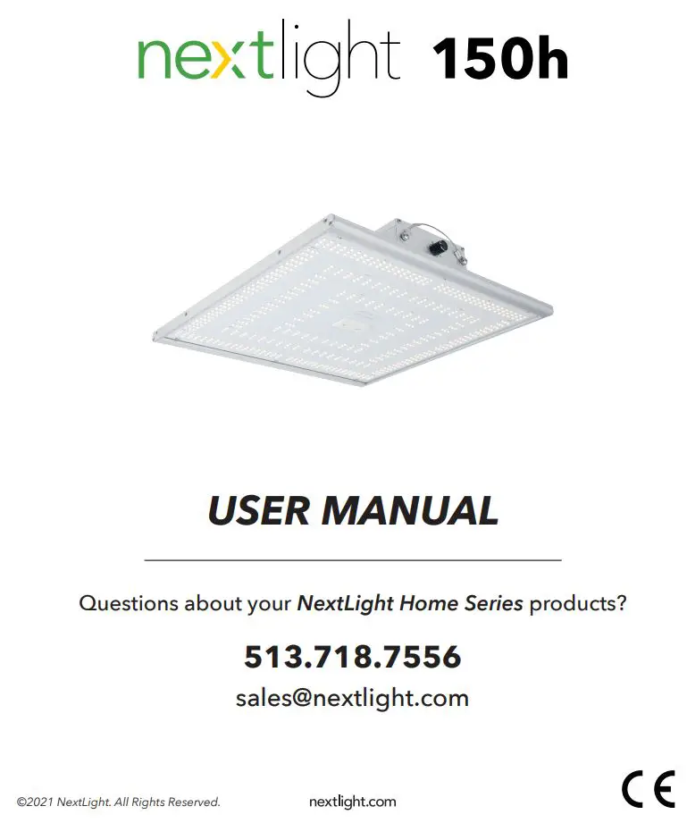 nextlight 513.718.7556 150h LED Grow Light User Manual