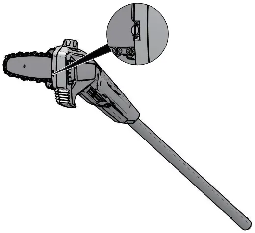 ASSEMBLE THE GUIDE BAR AND THE CHAIN