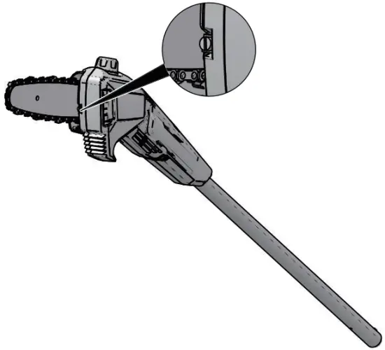 ASSEMBLE THE GUIDE BAR AND THE CHAIN