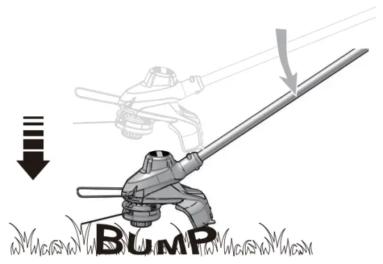 ADJUST THE LENGTH OF THE CUTTING LINE