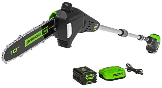 greenworks PS60L01 60V Cordless Brushless 10 Inch Pole Saw