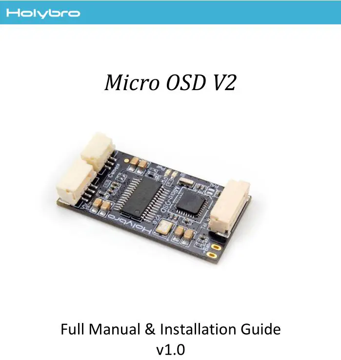 Hoybro Micro OSD V2 Installation Guide