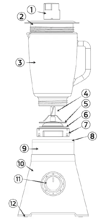 Orbegozo BV 15200 Stand Blender fig1