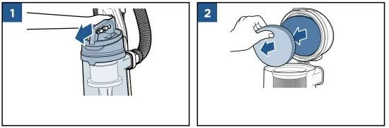 BISSELL 2256K Series Powerclean Swivel Pet Rewind Upright Vacuum - Filter1