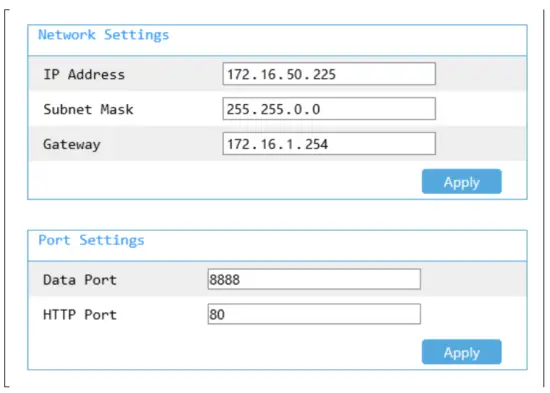 Comelit DEC0804 4 Channel Professional Decoder - Network Settings