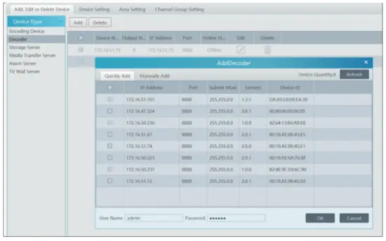 Comelit DEC0804 4 Channel Professional Decoder - monitor client