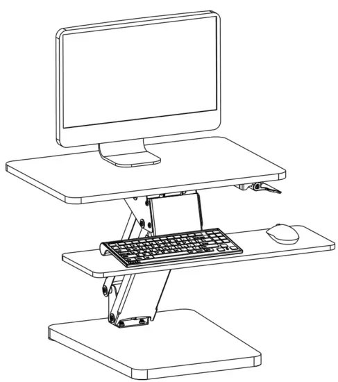 TRIPP-LITE WWSSDTAM Height Adjustable Sit Stand Desktop - 9