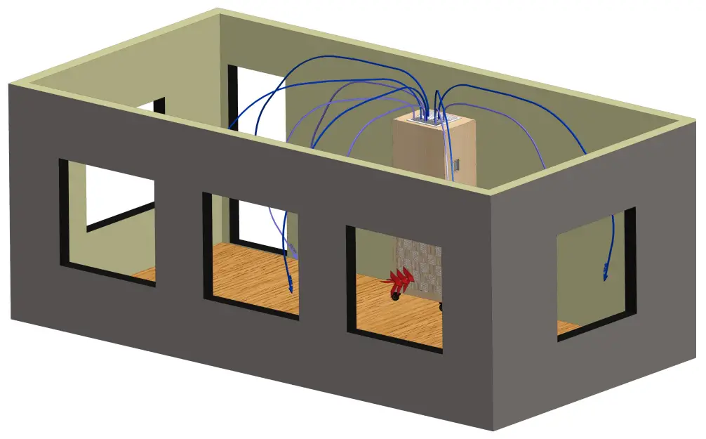 AirScape X9 Hepa Tower Air Purifier - AIRFLOW IN A ROOM